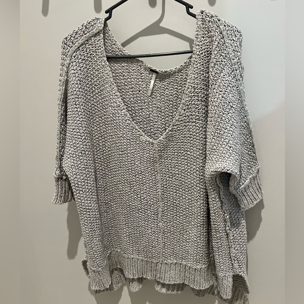 Freepeople Women's Grey Dolman Slouchy oversized sweater